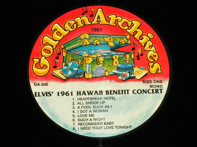 Photo: ELVIS PRESLEY - ELVIS' 1961HAWAII BENEFIT CONCERT: With BOOKLET ( Ex/Ex++ ] EDSP) / US AMERICA ORIGINAL "COLLECTORS ( BOOT )"  Used LP