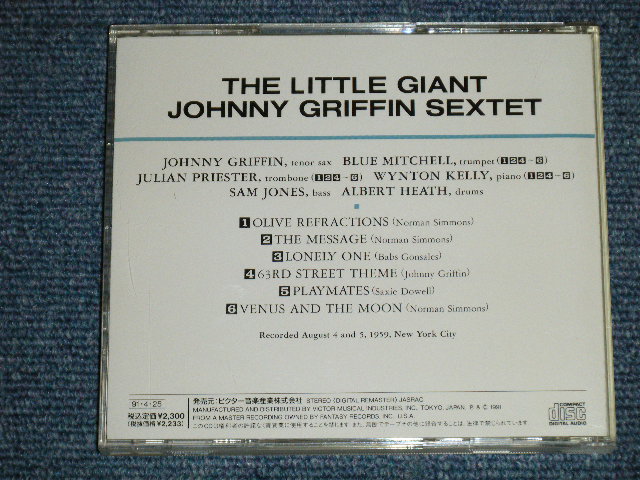 Photo: ジョニー・グリフィン・セクステット JOHNNY GRIFFIN SEXTET - ザ・リトル・ジャイアント THE LITTLE GIANT ( MINT-/MINT )  /  1991 JAPAN ORIGINAL Used CD  