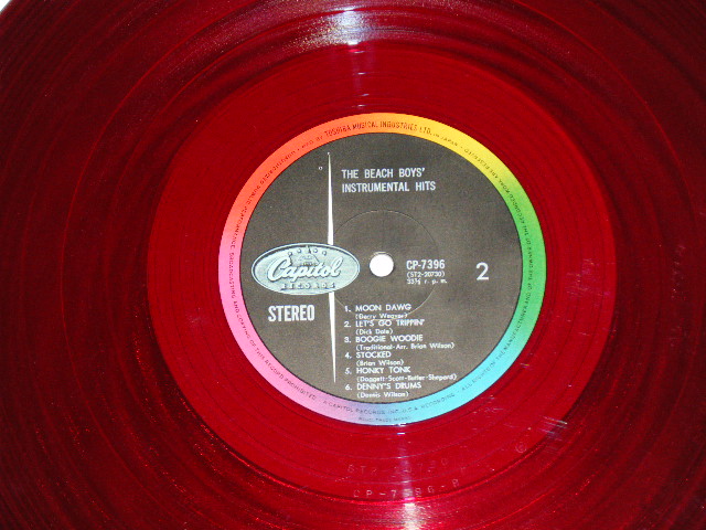 Photo: THE BEACH BOYS - INSTRUMENTAL HITS ( Ex+++/MINT )  /  1960s  JAPAN ORIGINAL  "RED WAX VINYL" UsedLP  with OBI 