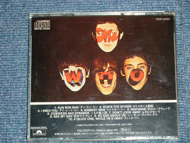 Photo: THE WHO ザ・フー -  A QUICK ONE ( MINT-/MINT )  / 1989  JAPAN ORIGINAL 1st Press Used CD 