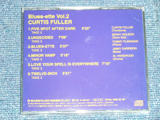 Photo: CURTIS FULLER'S QUINTETカーティス・フラー - - BLUES ETTE VOL.2  ( MINT-/MINT )  /  1993  JAPAN  Used CD  