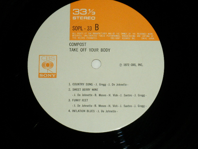 Photo: COMPOST 　コンポスト - TAKE OFF YOUR BODY (FUNKY JAZZ )  ( Ex++/Ex+++) /  JAPAN  ORIGINALUsed LP