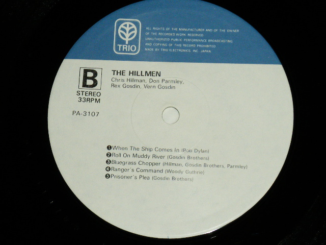 Photo: The HILLMEN  ヒルメン (CHRIS HILLMAN & FRIENDS )  - The HILLMEN ( MINT-/MINT) / 1970's   JAPAN  Used LP with OBI 