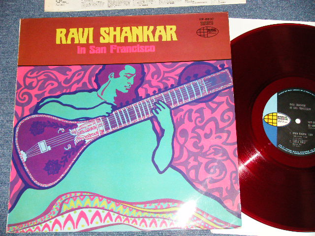 Photo: RAVI SHANKAR - IN SAN FRANCISCO (Ex/MINT-)  / 1960s JAPAN "RED WAX VINYL" Used  LP 