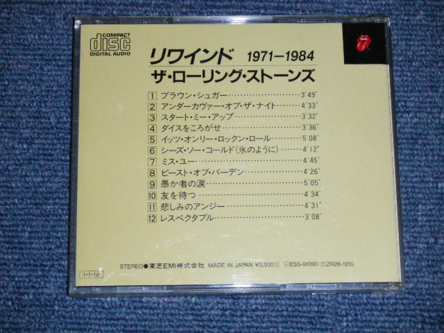 Photo: THE ROLLING STONES - REWIND (1971-1984)  ( 3500 YEN VERSION ) (MINT-/MINT)  /  1985 JAPAN ORIGINAL 1st Press  Used   CD