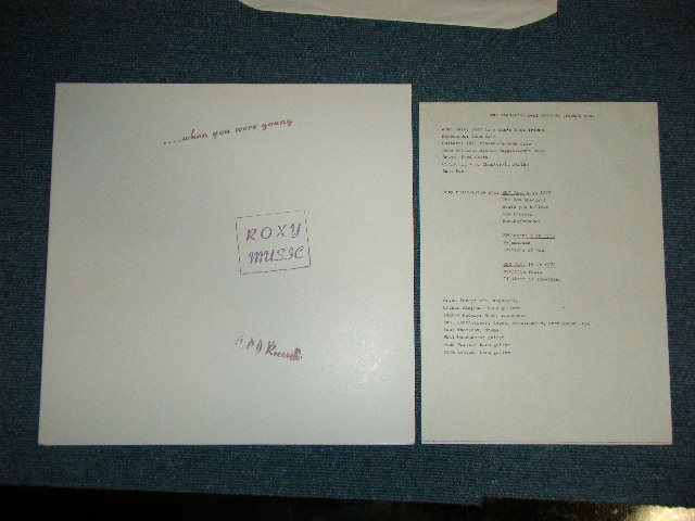 Photo1: ROXY MUSIC - LIVE...WHEN YOU WERE YOUNG ( MINT-/MINT)  / BOOT COLLECTOR'S LP 