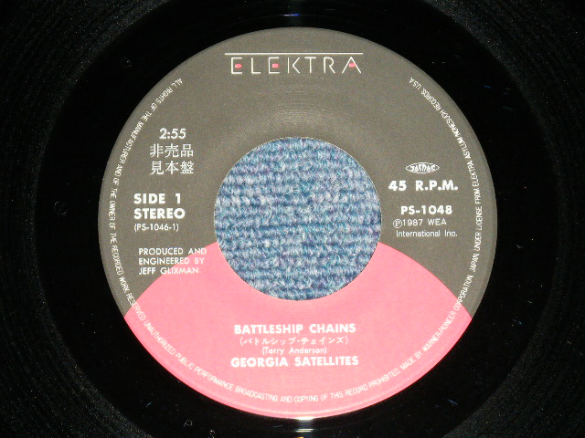 Photo: GEORGIA SATELLITES ジョージア・サテライツ-  BATTLESHIP CHAINS  ( Ex++/MINT- : STOFC)  / 1987  JAPAN ORIGINAL "PROMO ONLY" Used 7"45 With PICTURE COVER 