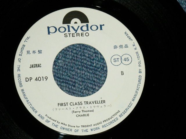 Photo: CHARLIE チャーリー - T.V. DREAMS　T.V.ドリーム: FIRST CLASS TRAVELLER  (Ex++/MINT- )   / 1976 JAPAN ORIGINAL "WHITE LABEL PROMO"  Used 7" Single 