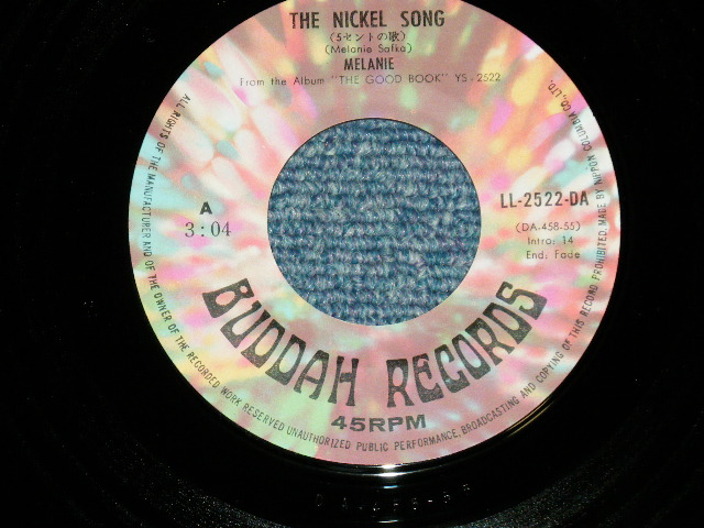 Photo: メラニー MEALANIE - ５セントの歌 THE NICKEL SONG( Ex+++/MINT- )  / 1972 JAPAN ORIGINAL   Used 7"45 With PICTURE COVER 