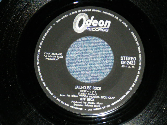 Photo: JEFF BECK GROUP  ジェフ・ベック -監獄ロック JAILHOUSE ROCK  (MINT-/MINT-)   / 1969 JAPAN ORIGINAL  Used 7"45 Single 