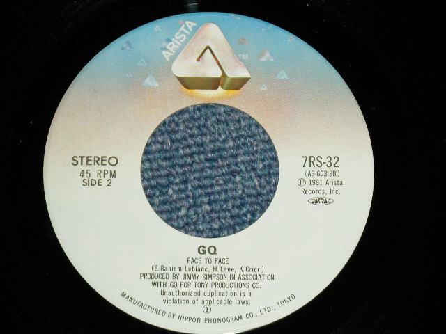 Photo: GQ - SHAKE ミッドナイト・シェイク ( MINT-/MINT- )   / 1981 JAPAN ORIGINAL Used 7"45 Single