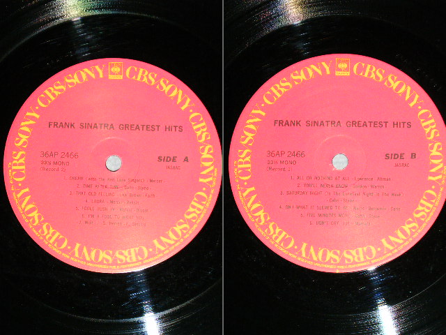 Photo: FRANK SINATRA フランク・シナトラ - GREATEST HITS ( Ex++/MINT : EDSP)  / 1982 JAPAN  Used 2-LP's with OBI 