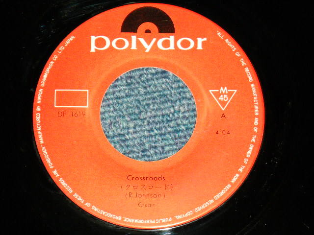 Photo: CREAM クリーム - CROSSROAD クロスロード ( Ex+++/MINT-) / 1969 JAPAN ORIGINAL Used  7" Single 