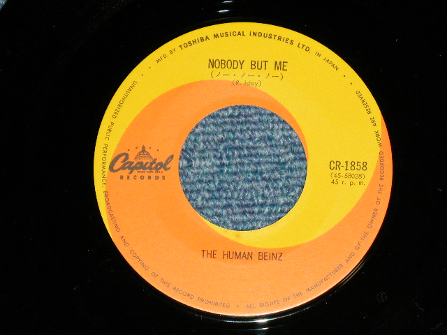 Photo: The HUMAN BEINZ ヒューマン・ベインズ - NOBODY BUT ME ノー・ノー・ノー ( Ex+++/MINT-)   / 1968 JAPAN ORIGINAL Used 7" Single 