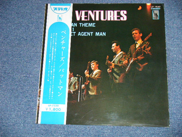 Photo: THE VENTURES ベンチャーズ　ヴェンチャーズ - BATMAN THEME バットマン ( MINT-/MINT-  )  / 1966 JAPAN ORIGINAL 1st Press "BLACK with Silver  LIBERTY Label" 1st Press Price"1800 Yen Mark" used  LP  with OBI オビ付