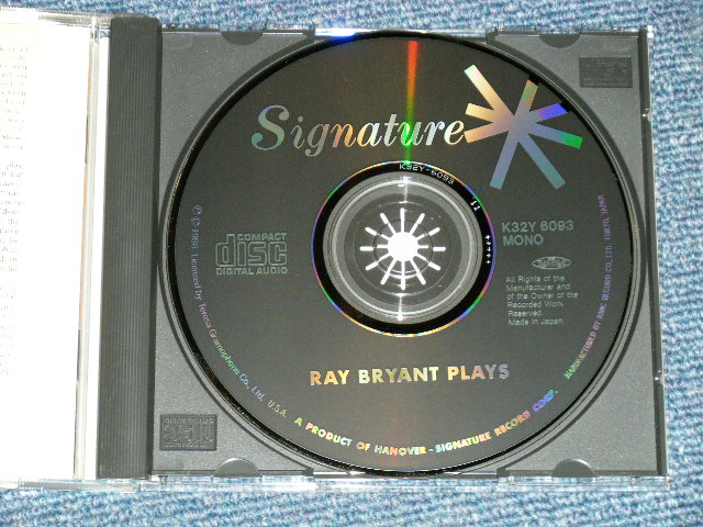 Photo: RAY BRYANT - RAY BRYANT PLAYS ( MINT/MINT )  / 1986 JAPAN ORIGINAL 1st Press Used CD With Soft Vinyl OBI 