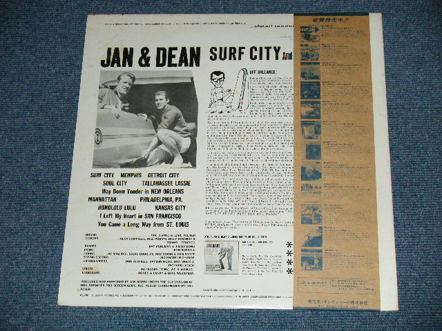 Photo: JAN & DEAN ジャン＆ディーン -  SURF CITY サーフシティ  ( Ex++/MINT- EDSP ) / 1981 Japan Reissue Used LP  with OBI オビ付