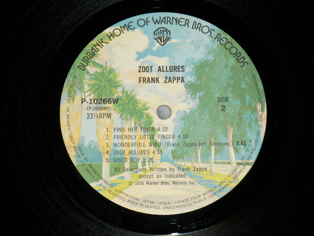 Photo: FRANK ZAPPA フランク・ザッパ -  ZOOT ALLURES 虚飾の魅惑 ( Ex+++/Ex+++ A-1,2:Ex+,MINT- )  / 1976 JAPAN  ORIGINAL Used LP