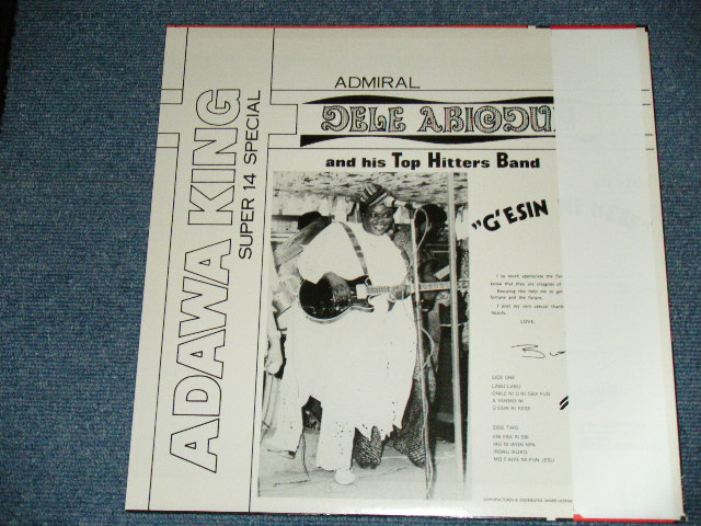 Photo: アドミラル・デレ・アビオドゥン ADMIRAL DELE ABIODUN  & HIS TOP HITTERS BAND -  アダワ・ス－パー・キング登場 G'ESIN NI KESE ( NEW) / 1984 JAPAN ORIGINAL "BRAND NEW"  LP with OBI オビ付