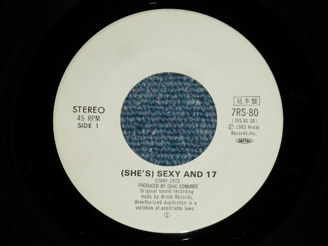 Photo: STRAY CATS  ストレイ・キャッツ - SEXY AND 17 (Ex/Ex++,MINT- :STOFC.BEND ) / 1983 Japan ORIGINAL White Label PROMO Used 7" Single With PICTURE SLEEVE 