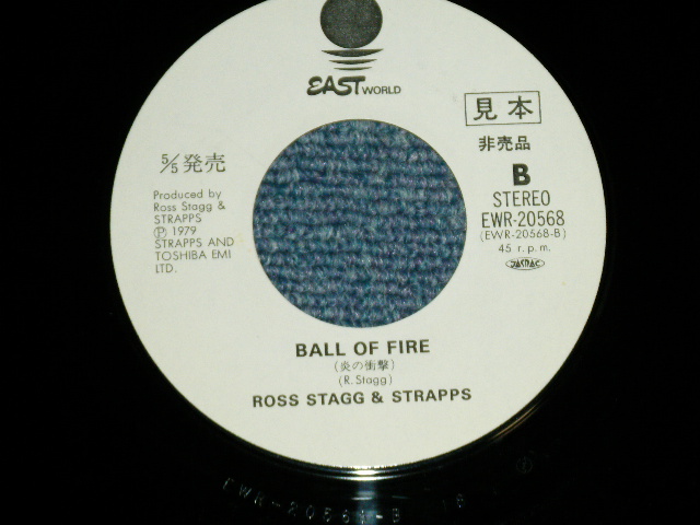 Photo: ROSS STAGG & STRAPPS ロス・スタッグス＆ストラップス- BRING ON THE THUNDER  駆けろ！稲妻( Ex++/MINT- )   / 1979 JAPAN ORIGINAL  "WHITE Label PROMO" Used 7" Single 