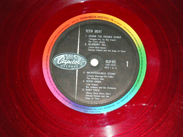 Photo: V.A. OMNIBUS ( ROY CLARK, RAY ANTHONY and his Orchestra, The PILTDOWN MEN, GEORGE HUDSON and The KINGS OF TWIST,) - TEEN BEAT ティーン・ビート ( Ex++/Ex++ Looks:Ex )   / 1962? JAPAN ORIGINAL "RED WAX  Vinyl"  used  10"LP 