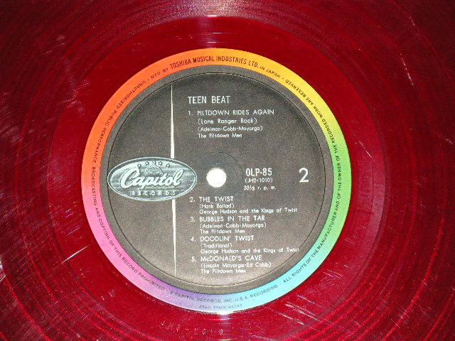 Photo: V.A. OMNIBUS ( ROY CLARK, RAY ANTHONY and his Orchestra, The PILTDOWN MEN, GEORGE HUDSON and The KINGS OF TWIST,) - TEEN BEAT ティーン・ビート ( Ex++/Ex++ Looks:Ex )   / 1962? JAPAN ORIGINAL "RED WAX  Vinyl"  used  10"LP 