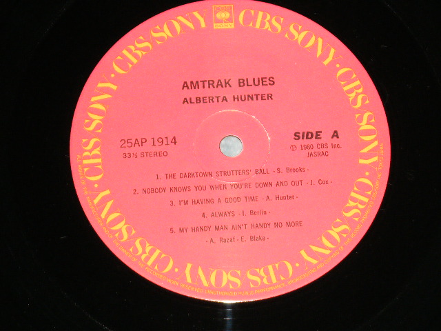 Photo: ALBERTA HUNTER アルバータ・ハンター - AMTRAK BLUES アムトラック・ブルース ( Ex++/MINT- ) /  1980 JAPAN  ORIGINAL Used LP