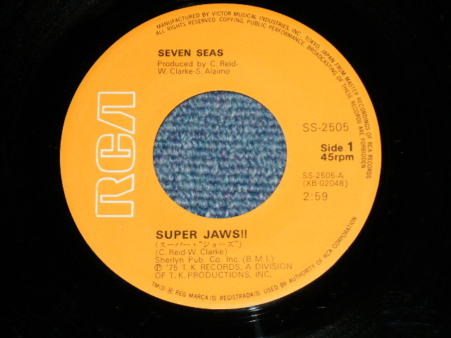 Photo: SEVEN SEAS セブン・シーズ - SUPER JAWS!! スーパー・ジョーズ : PATS JAM  ( Ex++/MINT-)  / 1975 JAPAN ORIGINAL  Used 7"45 Single