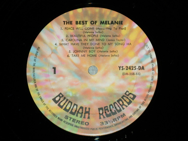 Photo: MELANIE メラニー - THE BEST OF MELANIE ベスト・オブ (Ex+++MINT-)  /  1970 JAPAN  Used LP with OBI オビ付