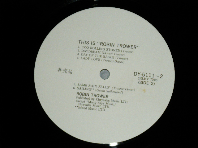 Photo: ROBIN TROWER ロビン・トロワー - これがロビン・トロワーだ THIS IS ROBIN TROWER  ( Ex/,MINT- : EDSP)  / 1976 JAPAN  ORIGINAL "PROMO ONLY" Used LP