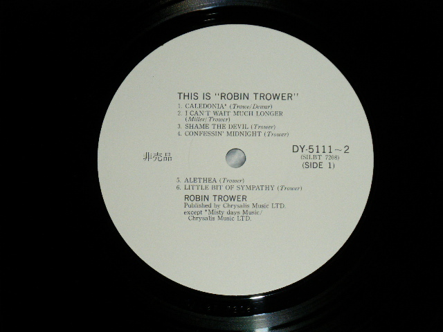 Photo: ROBIN TROWER ロビン・トロワー - これがロビン・トロワーだ THIS IS ROBIN TROWER  ( Ex/,MINT- : EDSP)  / 1976 JAPAN  ORIGINAL "PROMO ONLY" Used LP