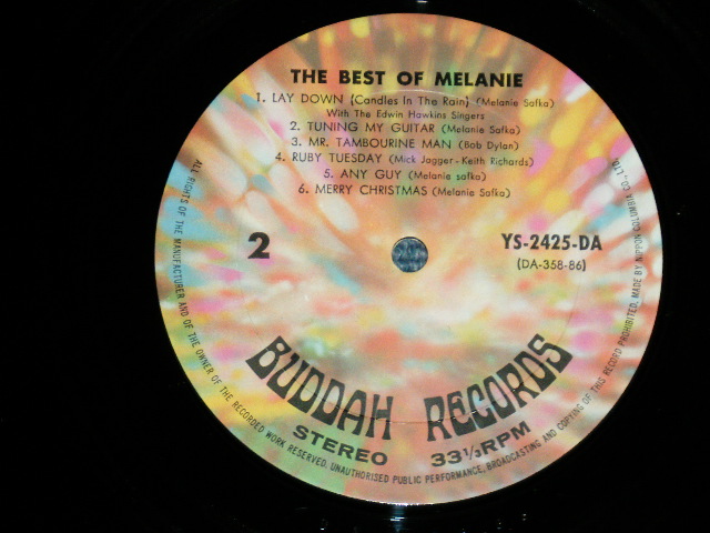 Photo: MELANIE メラニー - THE BEST OF MELANIE ベスト・オブ (Ex+++MINT-)  /  1970 JAPAN  Used LP with OBI オビ付