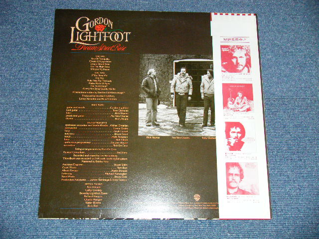 Photo: GORDON LIGHTFOOT ゴードン・ライトフット- DREAM STREET ROSE いとしのローズ( MINT-/MINT )  / 1980 JAPAN  ORIGINAL "WHITE LABEL PROMO" Used  LP With OBI オビ付