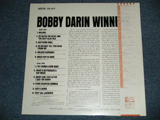Photo: BOBBY DARIN  ボビー・ダーリン -  WINNERS ウィナーズ ( MINT-/MINT) / 1984  JAPAN REISSUE "PROMO" Used  LP  with OBI オビ付き