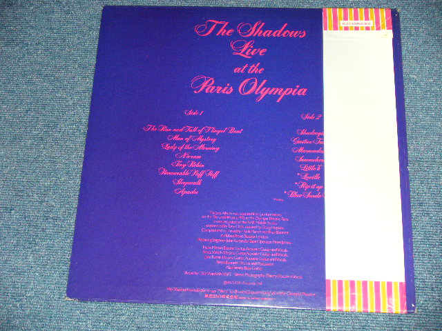Photo: THE SHADOWS シャドウズ -  LIVE AT THEPARIS OLYMPIA  ( Ex++/Ex+++)  / 1975 JAPAN ORIGINAL used LP with OBI オビ付