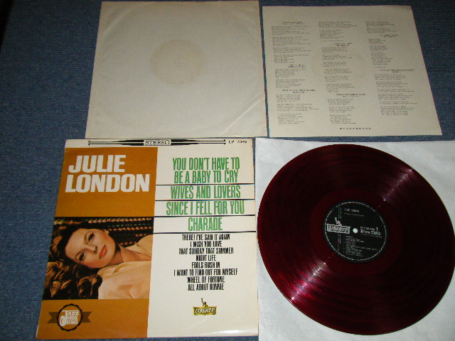 Photo1: JULIE LONDON ジュリー・ロンドン - YOU DON'T HAVE TO BE A BABY TO CRY ワンダフル・ジュリー ( ¥1800 Mark) (Ex++/E+++ Looks:MINT- )   / JAPAN ORIGINAL "RED WAX Vinyl" Used LP 