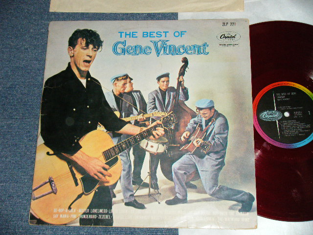 Photo1: GENE VINCENT - THE BEST OF (Ex/Ex) /  1960s  JAPAN ORIGINAL  RED WAX VINYL Used LP 