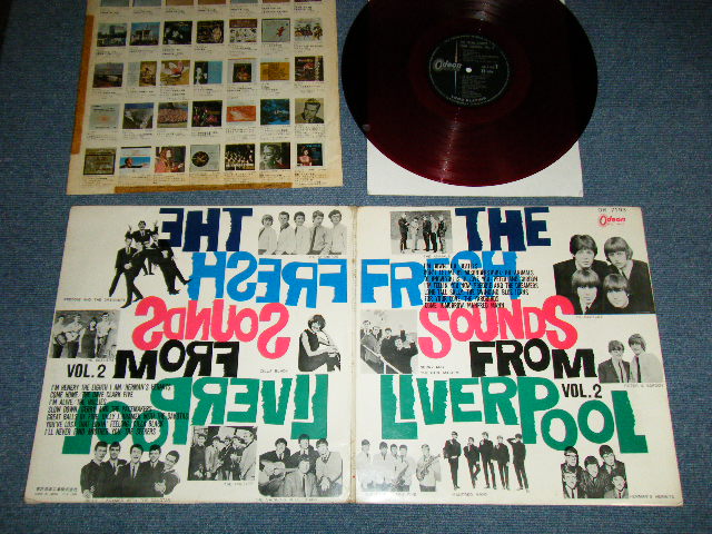 Photo1: V.A. OMNIBUS (BEATLES, ANIMALS, PETER & GORDON, FREDDIE AND THE DREAMERS, SWINGING BLUE JEANS, YARDBIRDS, MANFRED MANN, HERMAN'S HERMITS. DAVE CLARK FIVE, HOLLIES, GERRY AND THE PACEMAKERS, BILLY J. KRAMER AND THE DAKOTAS, CILLA BLACK,SEEKERS)  - THE FRESH SOUNDS FROM LIVERPOOL VOL.2 (Ex/Ex++ Looks:Ex++)  /  1964  JAPAN ONLY ORIGINAL   "RED WAX Vinyl"  Used LP