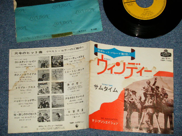 Photo1: The ASSOCIATION - WENDY : SOMETIME (VG/Ex++ )/ 1967  JAPAN ORIGINAL Used 7" Single 