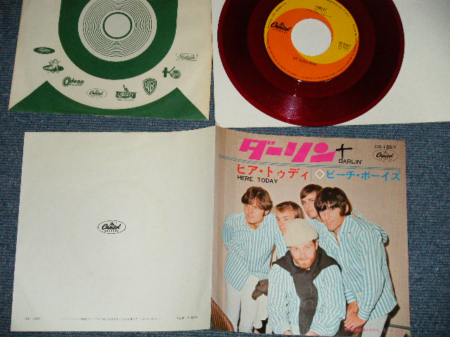 Photo1: THE BEACH BOYS ビーチ・ボーイズ - DARLIN' : HERE TODAY   (Ex++/MINT-  WOFC)   / 1960's JAPAN ORIGINAL  "RED WAX Vinyl" Used 7" Single 