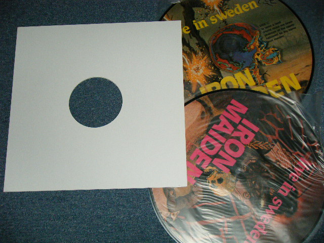 Photo1: IRON MAIDEN  - LIVE IN SWEDEN Vol.1 & Vol.2 ( - / Ex+++)   / ORIGINAL BOOT COLLECTOR'S "PICTURE DISC" Used  2-LP 