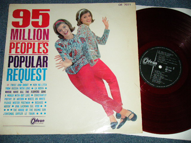 Photo1: V.A. OMNIBUS (BEATLES, MATT MONRO, CHART BUSTERS, GLORIA LASSO, PETER AND GORDON, RICHARD ALLAN, FRANK POURCEL, FENDERS, DANNY WILLIAMS, ANIMALS, DAVE CLARK FIVE, CLIFF RICHARD, MAXIMSAURY)  - 95 MILLION PEOPLE'S POPULAR REQUEST (Ex+/Ex++++ EDSP)  / JAPAN ONLY ORIGINAL   "RED WAX Vinyl"  Used LP