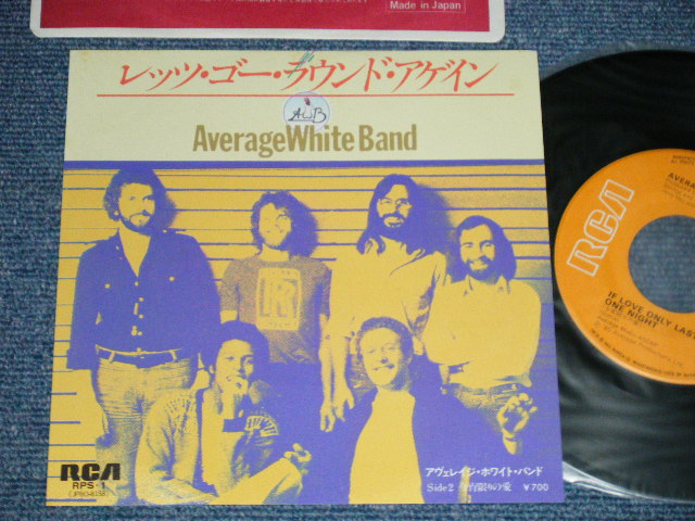 Photo1: AVERAGE WHITE BAND  - A) LET'S GO ROUND AGAIN   B)IF LOVE ONLY LASTS FOR ONE NIGHT (Ex++/MINT- )  / 1980  JAPAN ORIGINAL  Used 7"Single 