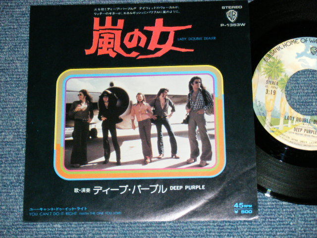 Photo1: DEEP PURPLE - A)LADY DOUBLE DEALER  B) YOU CAN'T DO IT RIGHT (MINT-/MINT-) /1974 JAPAN ORIGINAL Used 7" Single With PICTURE COVER