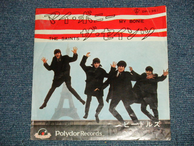 Photo1: The BEATLES - A) MY BONNIE B) THE SAINTS  (Ex+/Ex+++) / 1964 JAPAN ORIGINAL "1st Press Label" Used 7" Single 