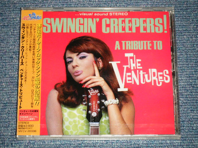 Photo1: V.A. VARIOUS OMNIBUS - SWINGIN' CREEPERS! A TRIBUTE TO THE VENTURES  スウィンギン・クリーパーズ ベンチャーズ・トリビュート  (SEALED) / 1999  JAPAN ORIGINAL "BRAND NEW SEALED" CD with OBI