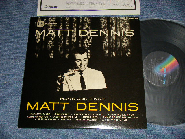 Photo1: MATT DENNIS TRIO マット・デニス・トリオ - PLAYS AND SINGS MATT DENNIS プレイズ・アンド・シングス (Ex+++/MINT) / 1977 JAPAN  REISSUE Used LP  