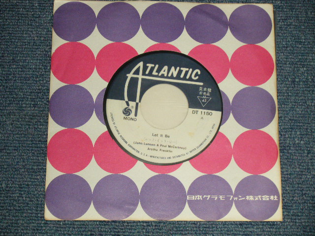 Photo1: ARETHA FRANKLIN  アレサ・フランクリン  - A ) LET IT BE  B ) CALL ME ( - /MINT)   / 1970 JAPAN ORIGINAL  "WHITE LABEL PROMO" Used 7"45 Single