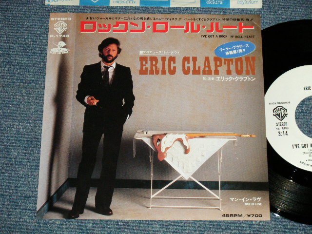 Photo1: エリック・クラプトン ERIC CLAPTON - A) I'VE GOT A ROCK 'N' ROLL HEART ロックン・ロール・ハート  B) MAN IN LOVE (MINT-/MINT) / 1983 JAPAN ORIGINAL "WHITE LABEL PROMO"  Used 7" Single 